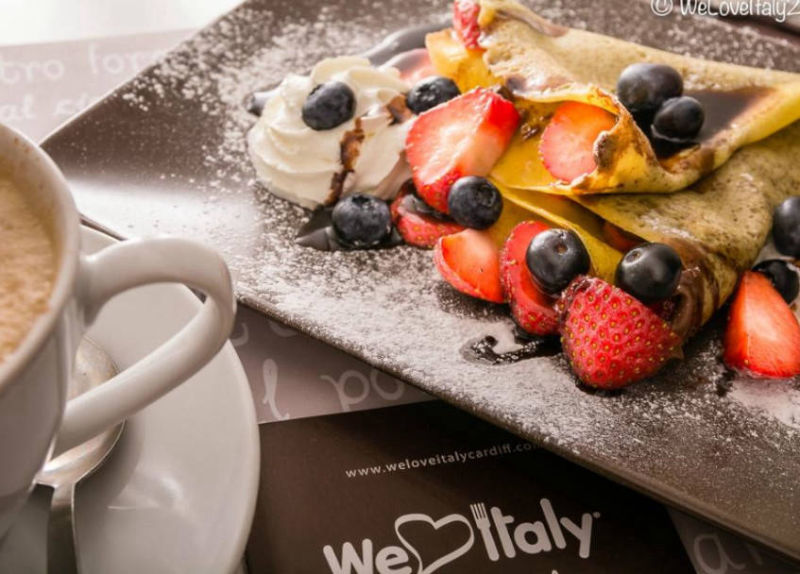 Ristorante italiano in Francia dolci e crepes